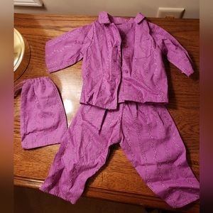 Vintage American Girl Purple Eyelit Pj Set